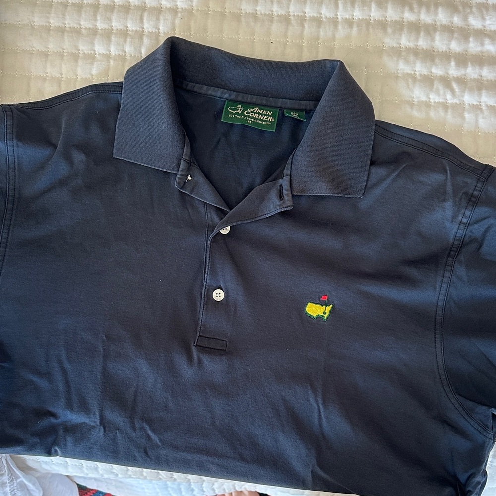 Masters Dark Blue Polo Shirt with Embroidered Logo